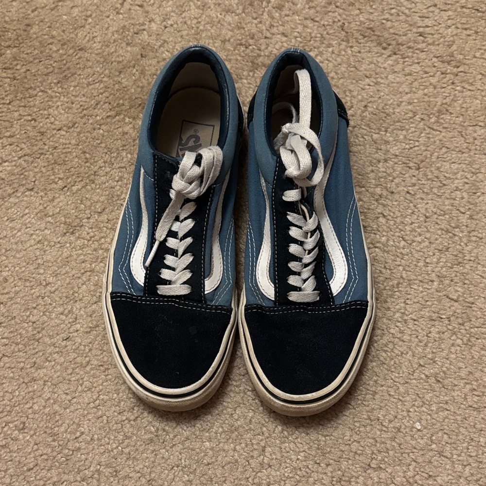 Vans Old Skool Sneakers in Navy and Light Blue
